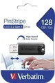 128GB USB-Stick "PinStripe", USB 3.0, VERBATIM, schwarz