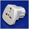 230V Reise-Adapter, CEE7 (vidlice)-zásuvka, 0, weiss