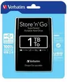 Verbatim extern Festplatte, Store N Go, 2.5", USB 3.0 (3.2 Gen 1), 1TB, 53023, schwarz