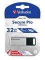 32GB USB Flash 3.0, 100/35 MB/sec, PC & MAC, VERBATIM "SECURE DATA PRO", šedá