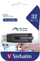 32GB USB Flash 3.0, 60/12 MB/sec, VERBATIM V3, schwarz-grau