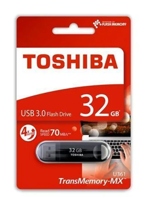 Hauptbild des Produkts 32GB USB flash disk "SUZAKU", černá, USB 3.0, 70/10MB/sec, TOSHIBA