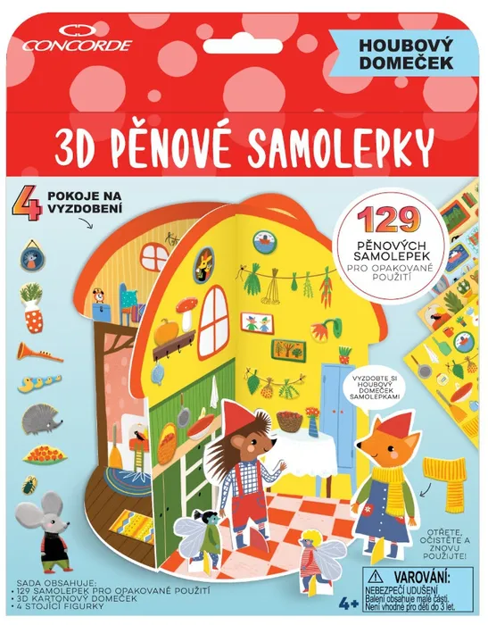 Hauptbild des Produkts 3D pěnové samolepky CONCORDE Houbový domeček