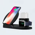 Weiteres Produktbild 3v1 kabelloses Ladegerät, für Handy, Apple Watch und Airpods, schwarz, 5/9V, 15W, Qi