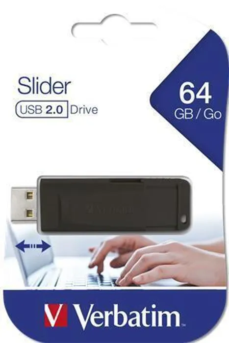 Hauptbild des Produkts 64GB USB Flash 2.0 "Slider", VERBATIM, černý