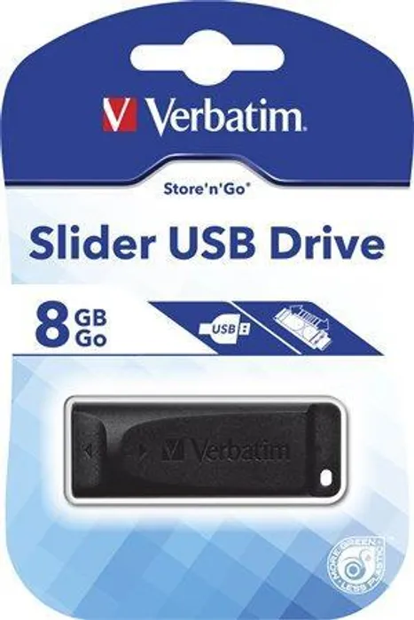 Hauptbild des Produkts 8GB USB Flash 2.0 "Slider", VERBATIM, černý
