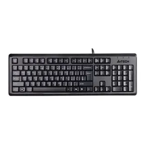 A4Tech KR-92, Tastatur CZ, klassisch, spritzwassergeschützt typ verkabelt (USB), schwarz