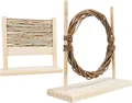 Agility-Set für Nagetiere – Hindernis, Kreis, Holz/Weide, 28 × 26 × 12 cm