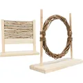 Agility-Set für Nagetiere – Hindernis, Kreis, Holz/Weide, 28 × 26 × 12 cm