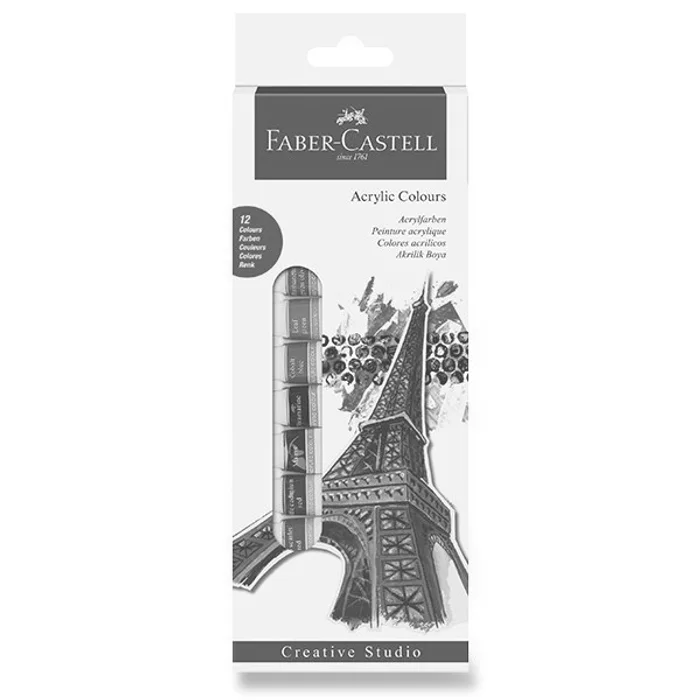 Hauptbild des Produkts Akrylové barvy Faber-Castell 12 barev