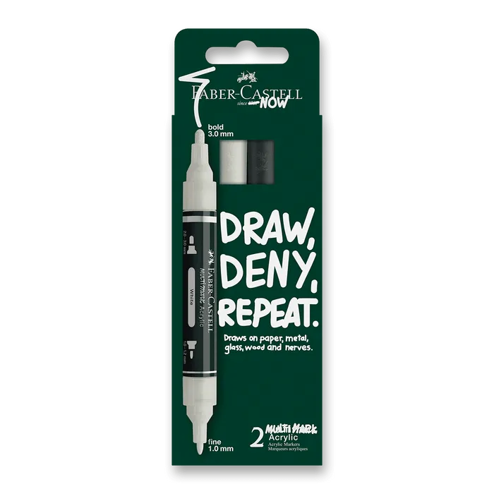 Hauptbild des Produkts Akrylový popisovač Faber-Castell Multimark Black&White [2 ks]