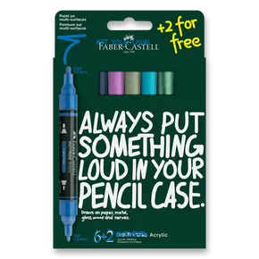 Faber-Castell Multimark Frost Acrylmarker [6+2 Stück]