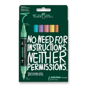 Faber-Castell Multimark Pastell-Acrylmarker [6 Stück]