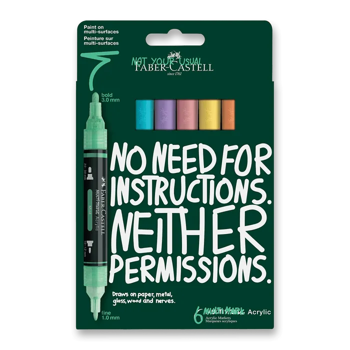 Hauptbild des Produkts Akrylový popisovač Faber-Castell Multimark Pastel [6 ks]