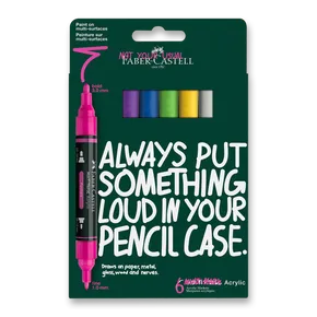Faber-Castell Multimark Vibrant Acrylmarker [6 Stück]
