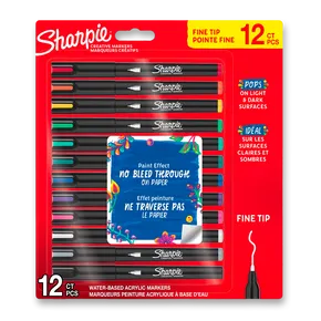 Sharpie Acrylmarker, Rundspitze, Fein [12 Stück]