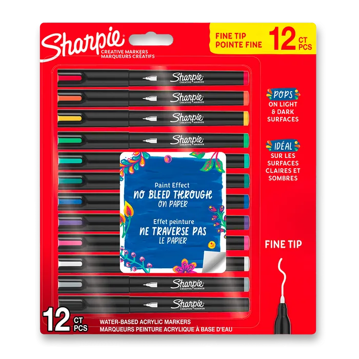 Hauptbild des Produkts Akrylový popisovač Sharpie Acrylic Marker Bullet Fine [12 ks]