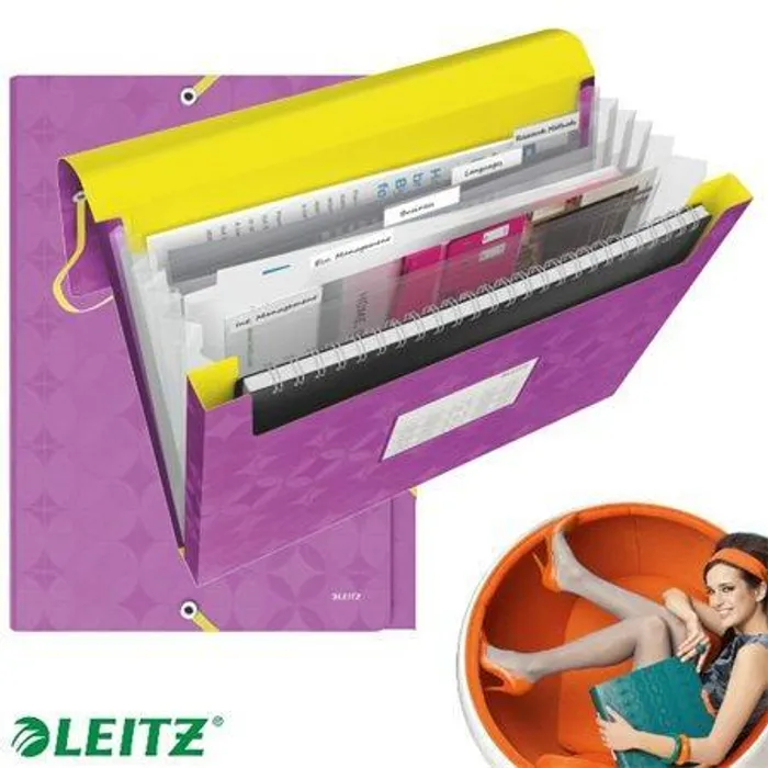 Hauptbild des Produkts Aktovka na spisy s přihrádkami Leitz Retro Chic, Fialová