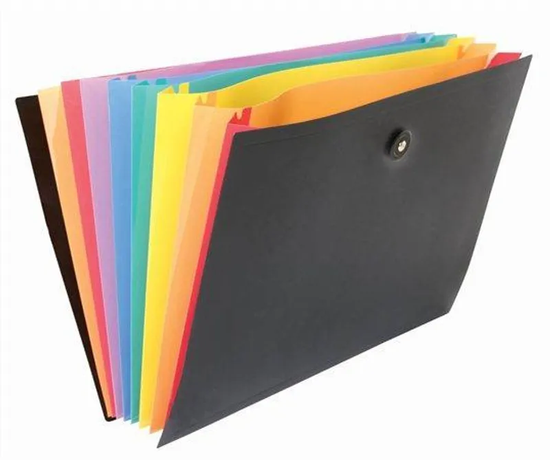 Hauptbild des Produkts Aktovka s přihrádkami "Rainbow Class", 8 částí, černá, PP, VIQUEL