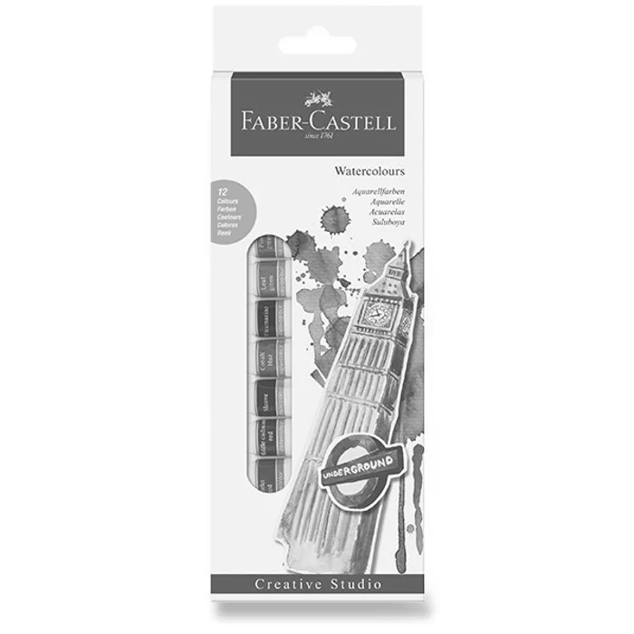 Hauptbild des Produkts Akvarelové barvy Faber-Castell 12 barev