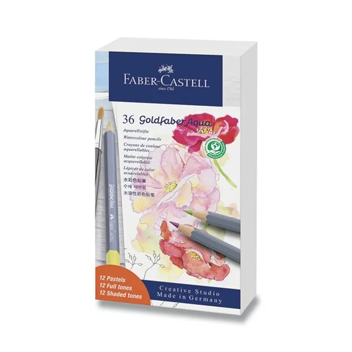 Hauptbild des Produkts Akvarelové pastelky Faber-Castell 114639 Goldfaber Aqua Pastel 36 barev