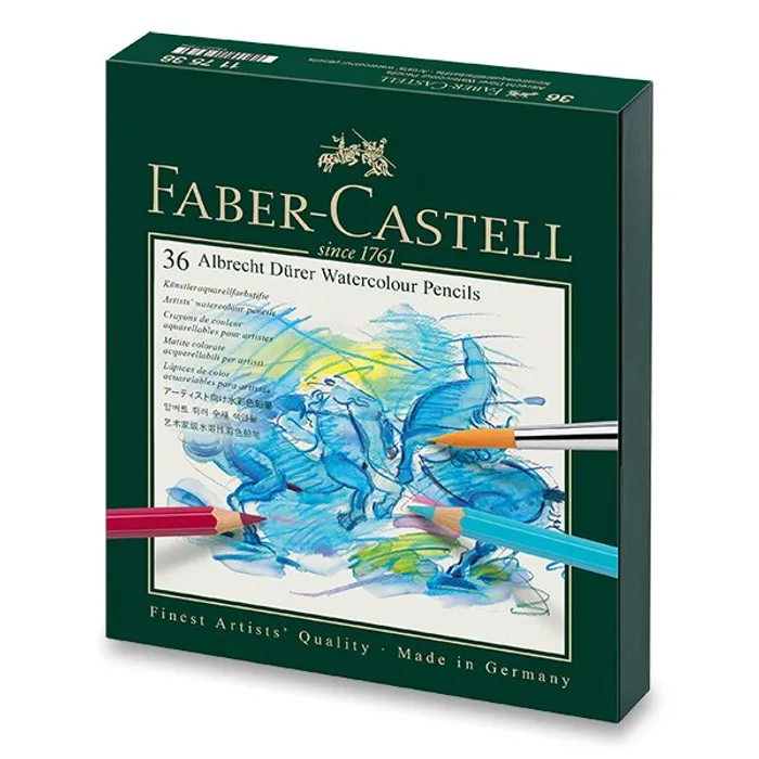Hauptbild des Produkts Akvarelové pastelky Faber-Castell 117538 Albrecht Dürer 117538 studio box, 36 barev