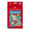 Pastelky Akvarelové pap.krabička 36ks + štěteček Faber Castell (114437)