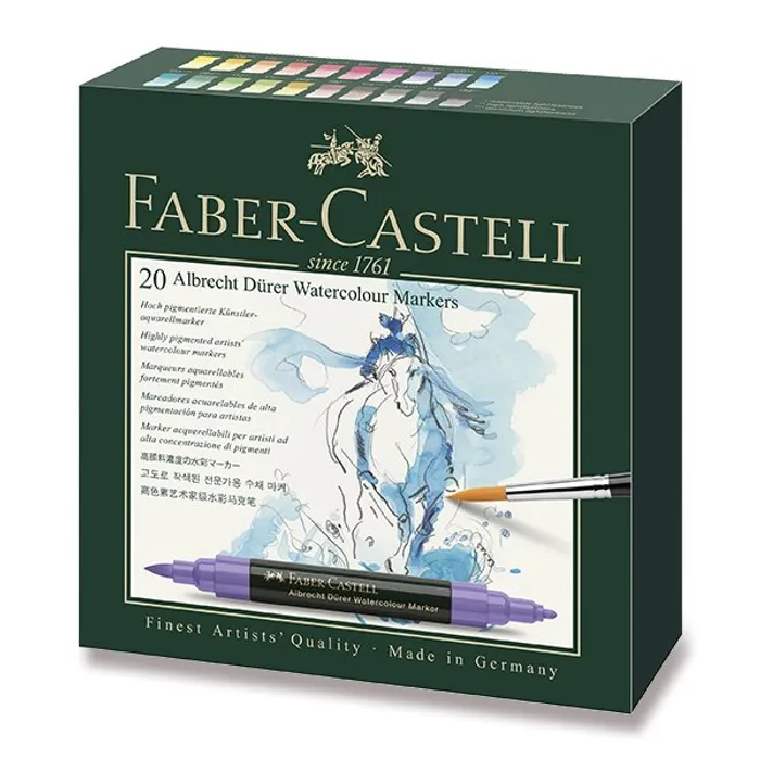Hauptbild des Produkts Akvarelové popisovače Faber-Castell 160320 Albrecht Dürer 20 barev