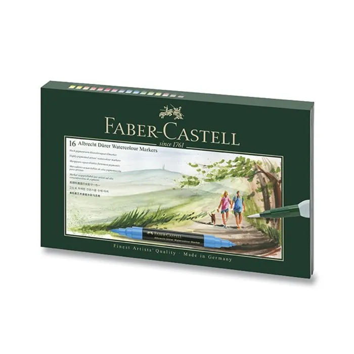 Hauptbild des Produkts Akvarelové popisovače Faber-Castell Albrecht Dürer 16 barev