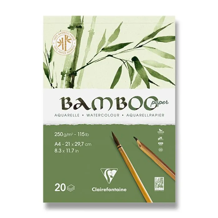 Hauptbild des Produkts Akvarelový blok Clairefontaine Bamboo A4, 20 listů, 250 g