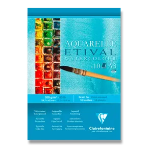 Akvarelový blok Clairefontaine Etival Study Cold Pressed A3, 10 listů, 200 g