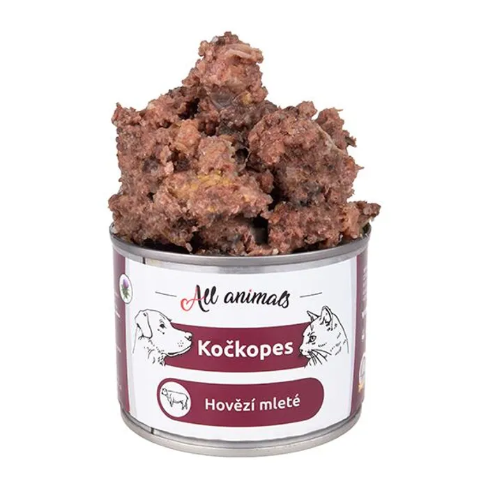 Hauptbild des Produkts ALL ANIMALS hovězí, konzerva pro psy, 200 g