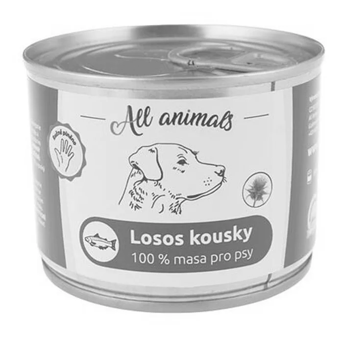Hauptbild des Produkts ALL ANIMALS losos kousky, konzerva pro psy, 200g