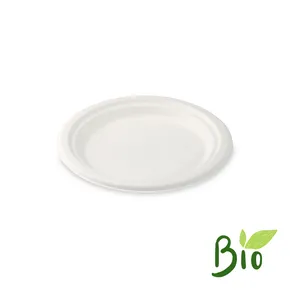 Teller Zuckerrohr-Bagasse durchmesser 17,5cm [50 St.]