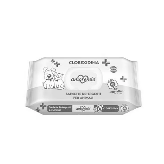 Hauptbild des Produkts AMOREMIO vlhčené hygienické ubrousky s chlorexidinem, 40 ks