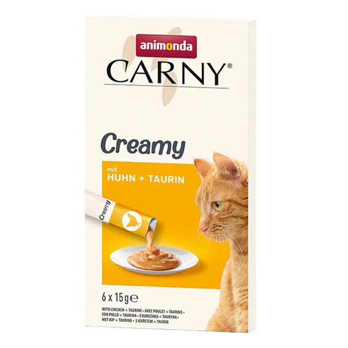 Hauptbild des Produkts Animonda CARNY Creamy Chicken, krémový pamlsek, kuře s taurinem, 6 x 15 g