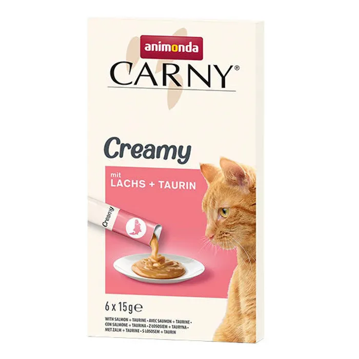 Hauptbild des Produkts Animonda CARNY Creamy Salmon, krémový pamlsek, losos s taurinem, 6 x 15 g
