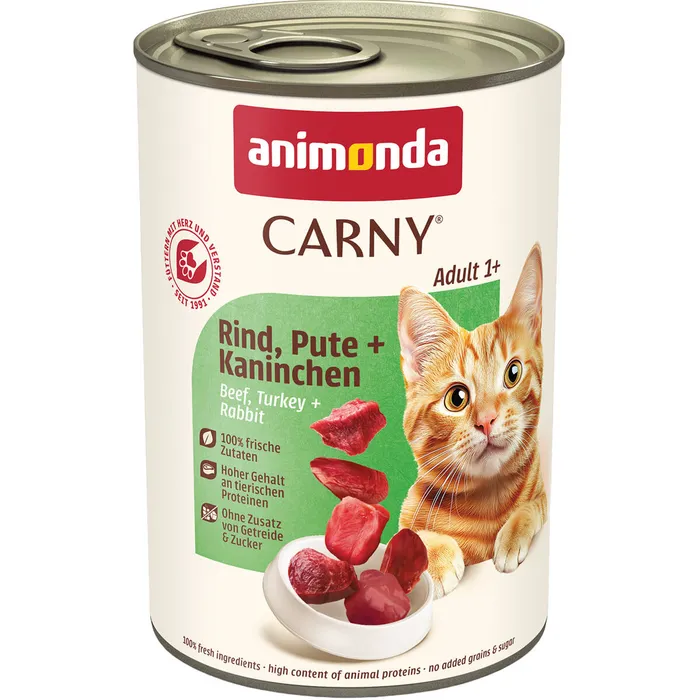 Hauptbild des Produkts ANIMONDA konzerva CARNY Adult - hovězí, krůta, králík 400g