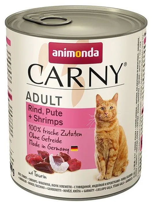 Hauptbild des Produkts ANIMONDA konzerva CARNY Adult - hovězí, krůta, ráčci 800g