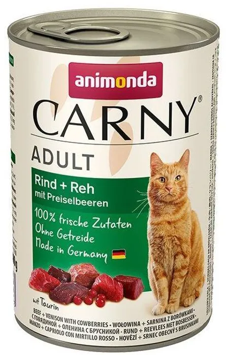Hauptbild des Produkts ANIMONDA konzerva CARNY Adult - hovězí, srnčí,brusinky 400g