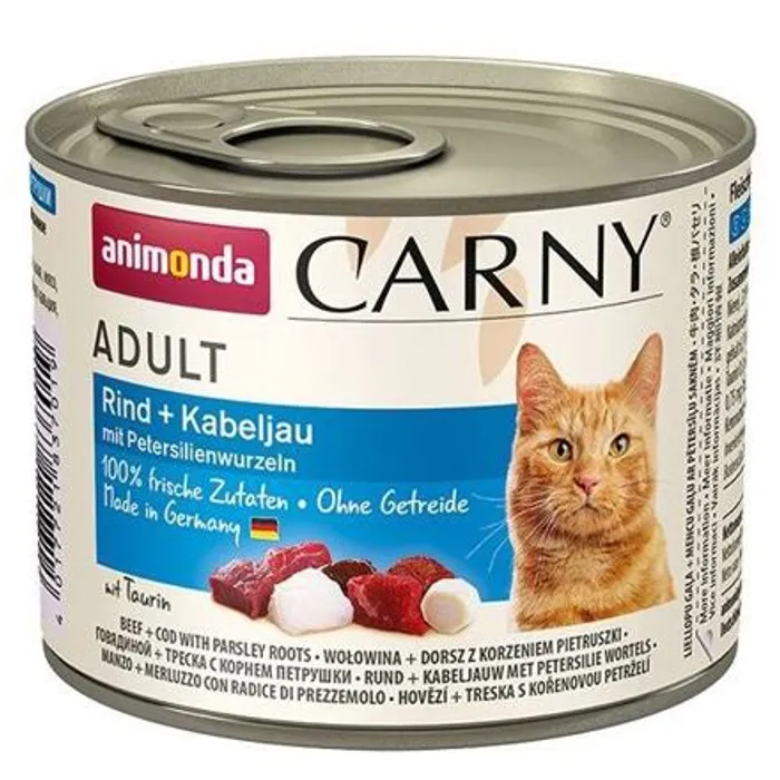 Hauptbild des Produkts ANIMONDA konzerva CARNY Adult - hovězí, treska, petržel 200g
