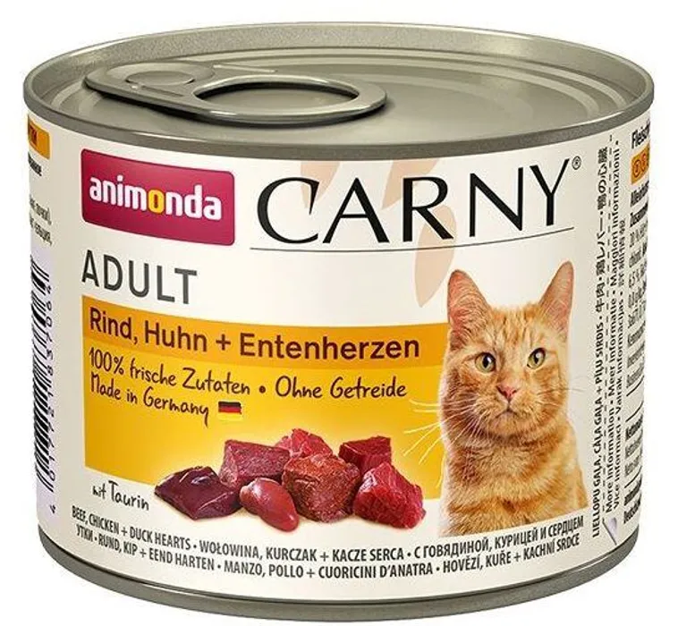 Hauptbild des Produkts ANIMONDA konzerva CARNY Adult - hovězí,kuře,kachní srdce 200g