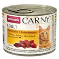 ANIMONDA Dosenfutter CARNY Adult - Rind, Huhn, Entenherz 200g