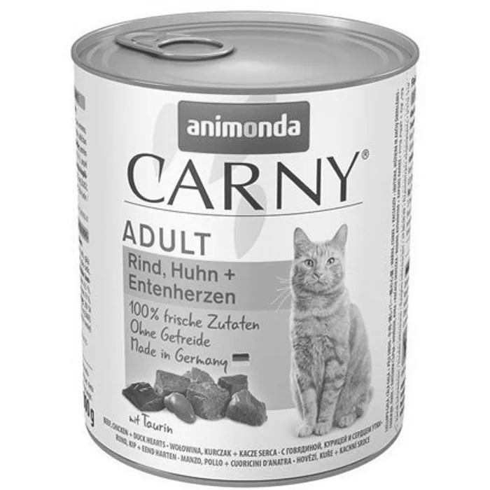 Hauptbild des Produkts ANIMONDA konzerva CARNY Adult - hovězí,kuře,kachní srdce 800g