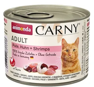 ANIMONDA Dosenfutter CARNY Adult - Truthahn, Huhn + Flusskrebse 200g