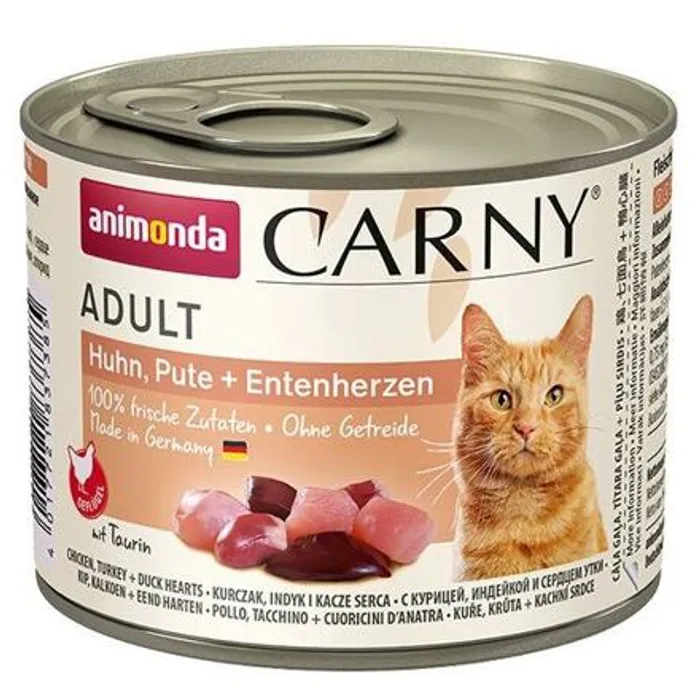 Hauptbild des Produkts ANIMONDA konzerva CARNY Adult - kuře, krůta+kachní srdce 200g