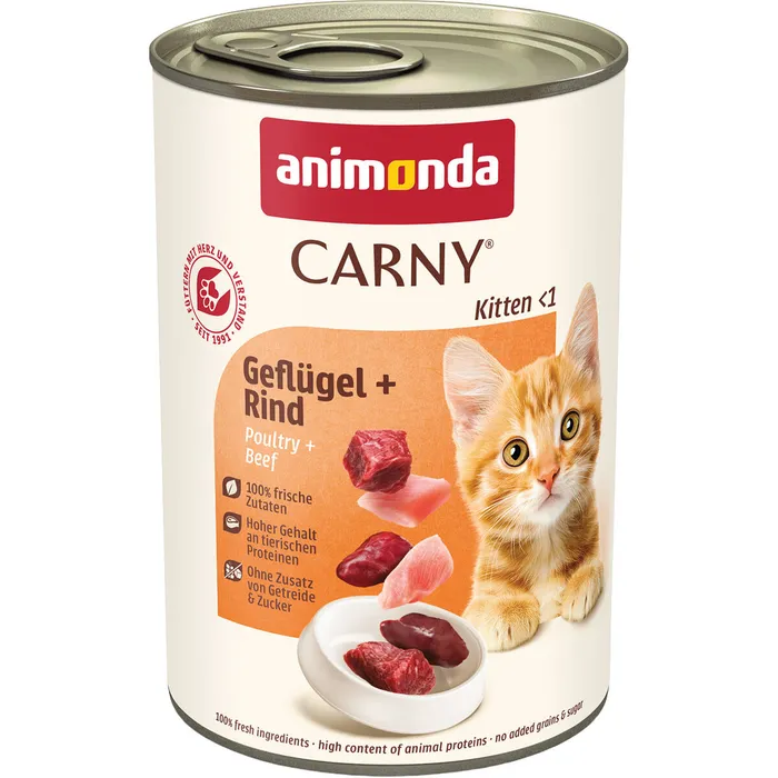Hauptbild des Produkts ANIMONDA konzerva CARNY Kitten - hovězí + drůbež 400g