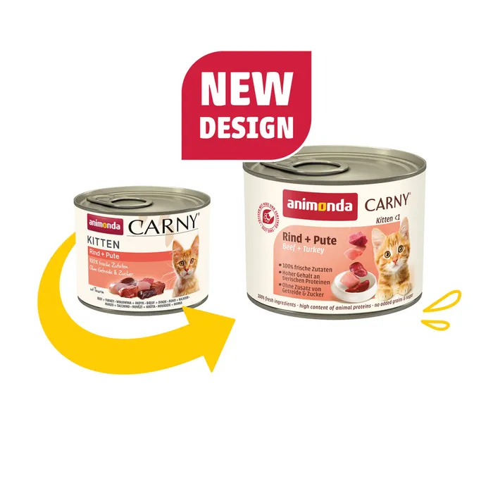 Hauptbild des Produkts ANIMONDA konzerva CARNY Kitten - hovězí + krůta 200g