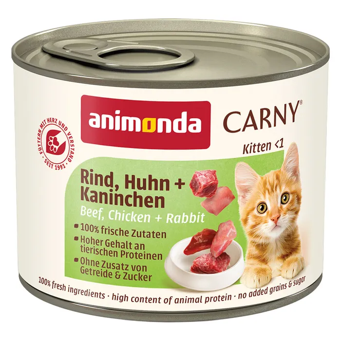 Hauptbild des Produkts ANIMONDA konzerva CARNY Kitten - hovězí, kuře+ králík 200g
