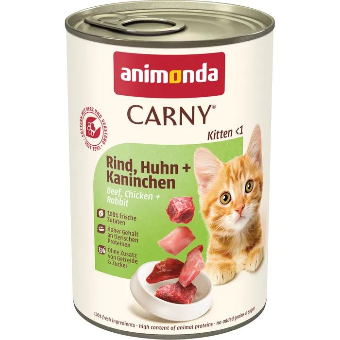 Hauptbild des Produkts ANIMONDA konzerva CARNY Kitten - hovězí, kuře, králík 400g